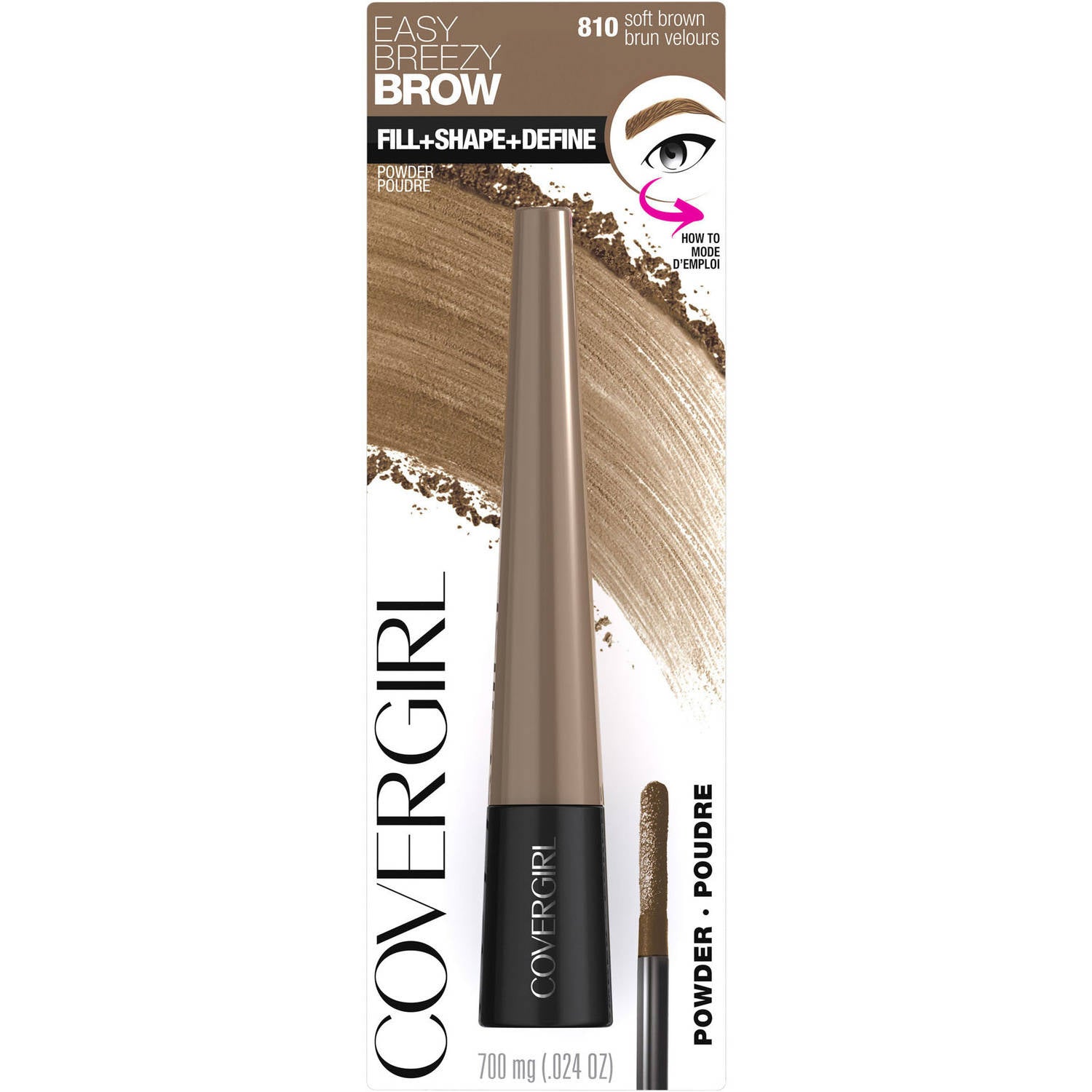 CoverGirl Easy Breezy Brow Fill Plus Shape Define Eyebrow Powder, 810 Soft Brown - oddros.shop